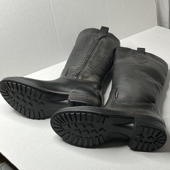 Pajar Canada Knee Length Boots Rubber Bottom‎ Leather Leg Black Size 37 - Picture 5 of 10